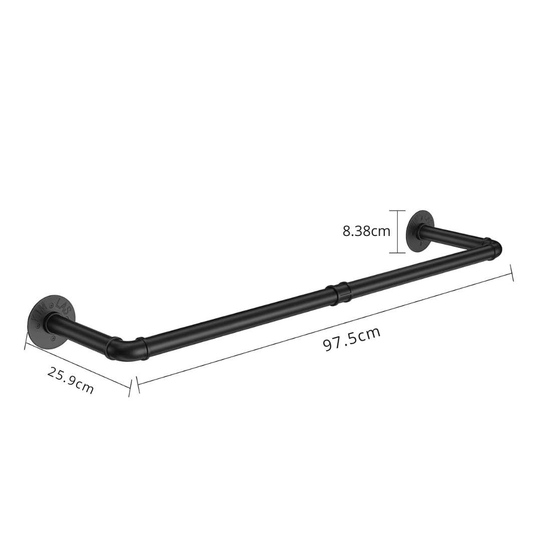 Multi-Purpose Wall Mounted Iron Pipe Hanger(97cm)