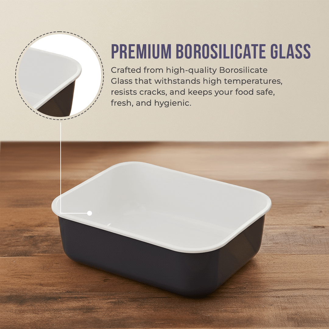 Rectangle 1050ml Non-Stick Glass Food Storage Container