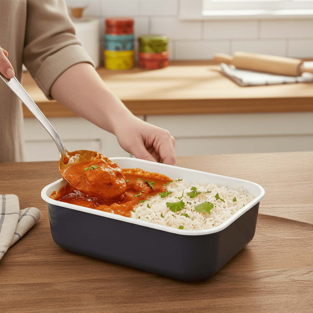 Rectangle 1050ml Non-Stick Glass Food Storage Container