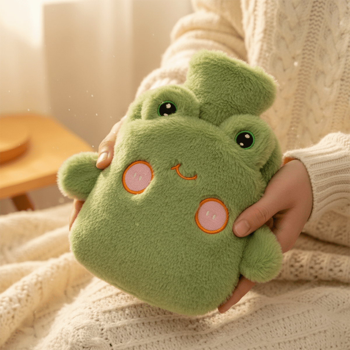 Frog-Shaped Soft Toy Style Pain Relief Heat Bag