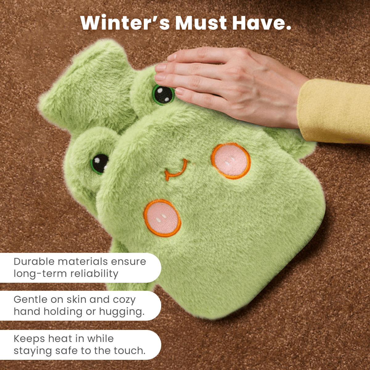 Frog-Shaped Soft Toy Style Pain Relief Heat Bag