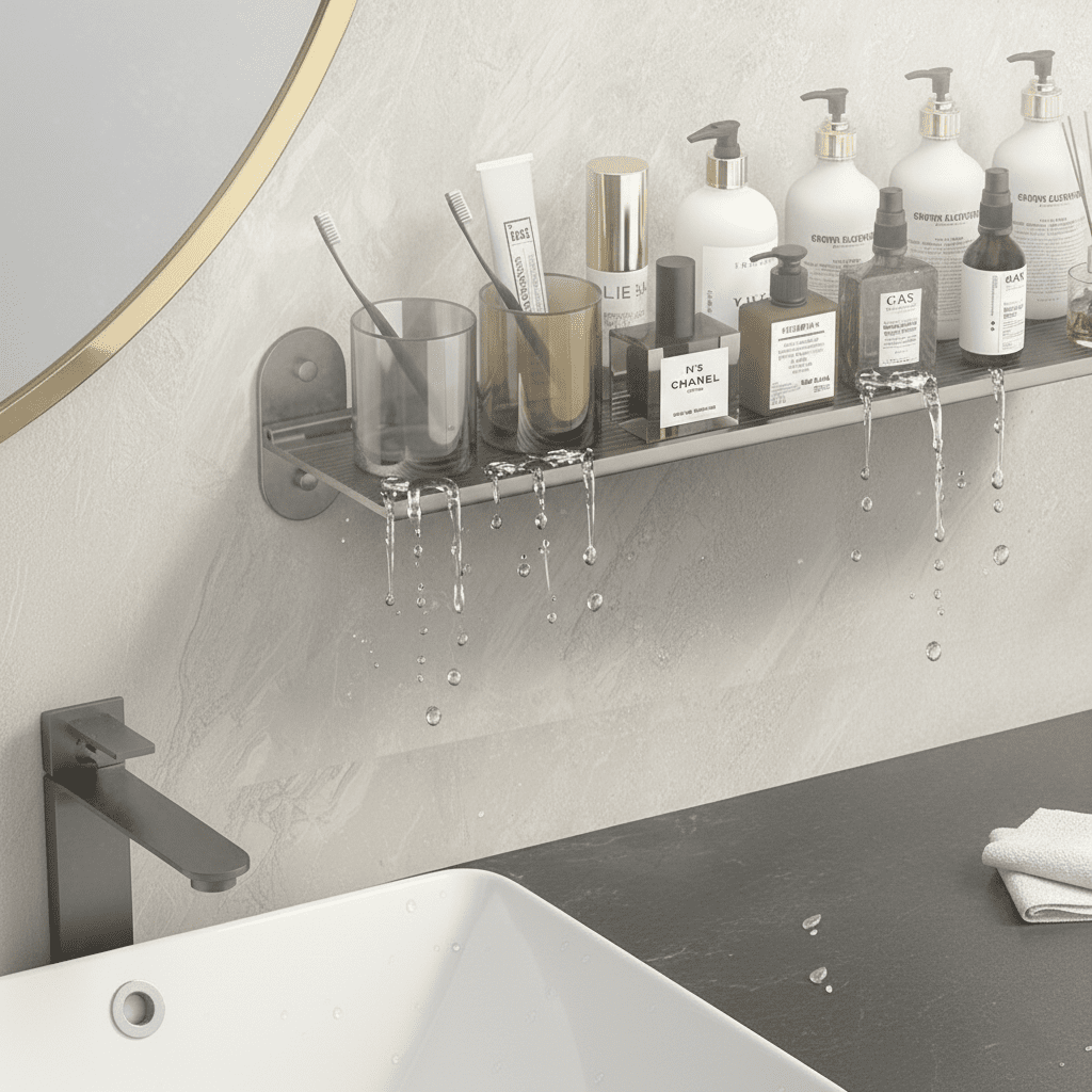 Foldable Wall-Mounted Bathroom Storage Rack