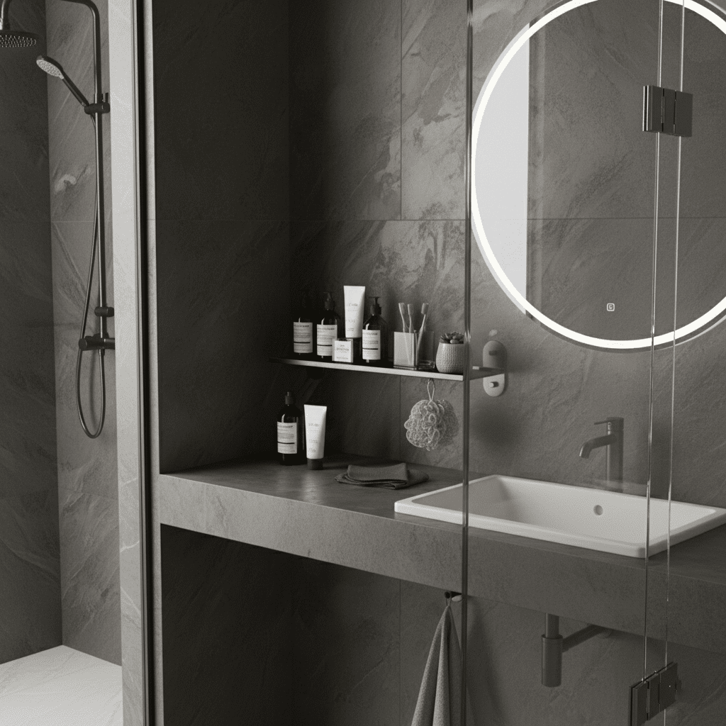 Foldable Wall-Mounted Bathroom Storage Rack