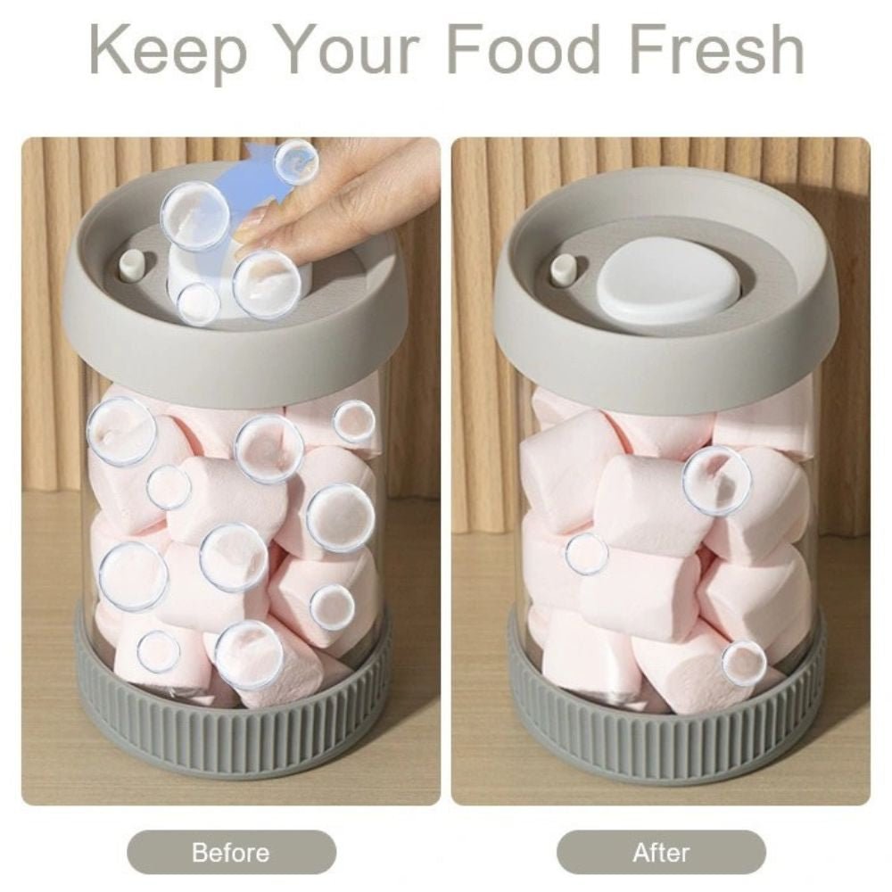 Premium Microwave Safe Borosilicate Glass Canister with Vacuum Lid(840ml)