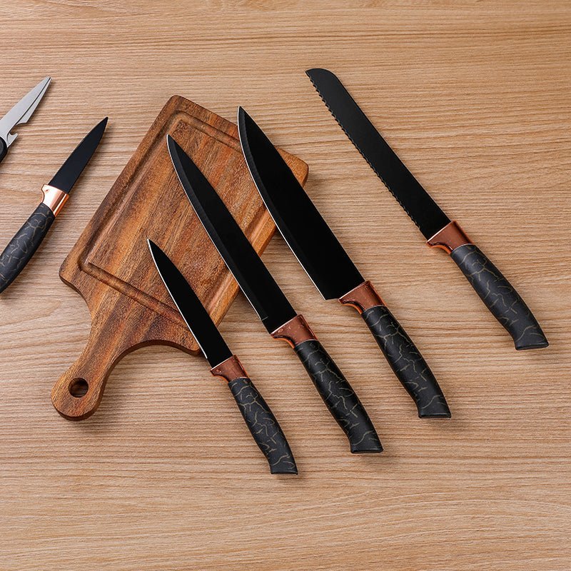 Premium Stainless Steel Knife Set With Block