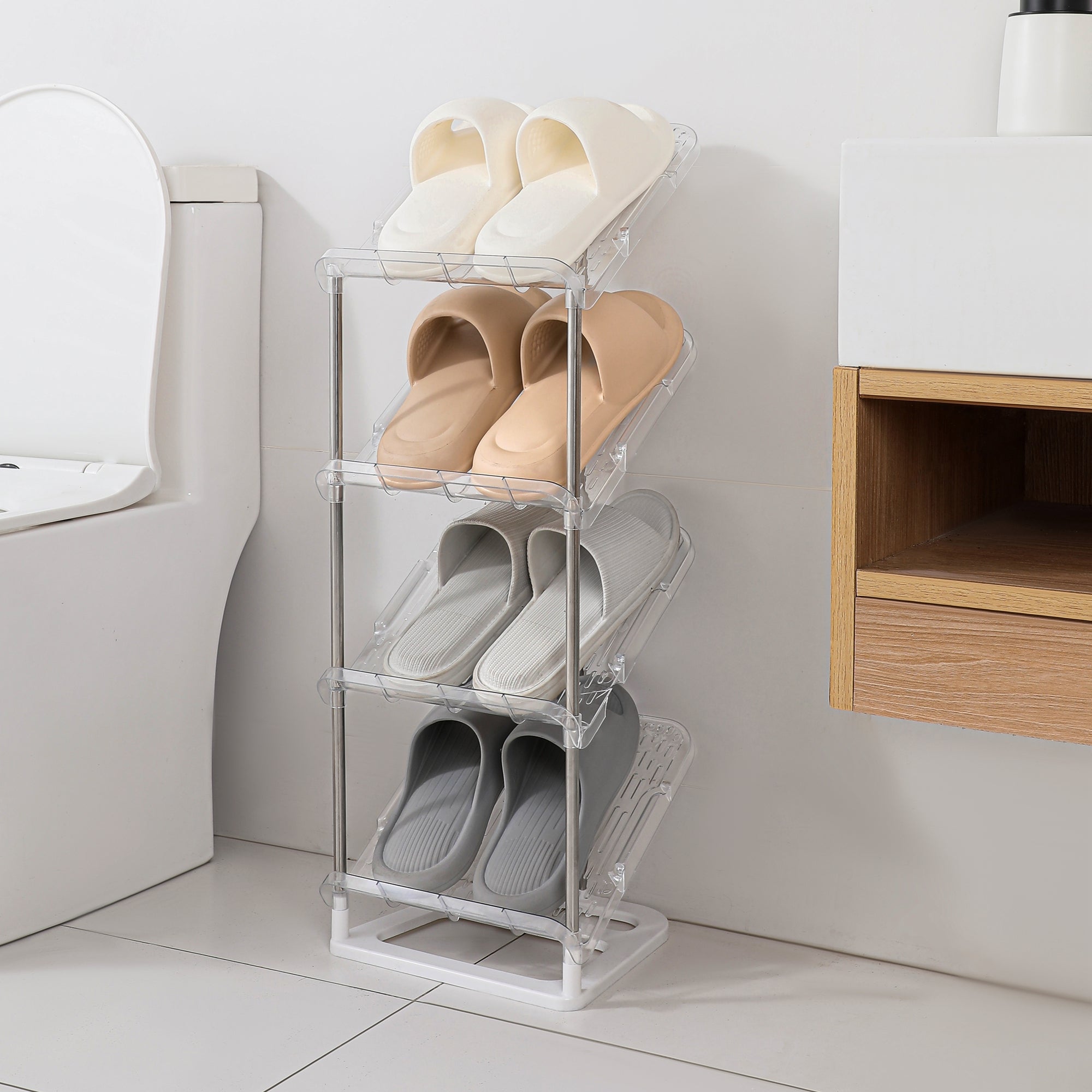 Multi-layer Stackable Steel Shoe Stand
