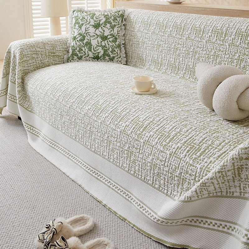 Luxury Chenille Sofa Cover (Green)