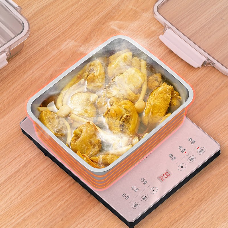 Rectangular Stainless Steel Container with Locking Lid
