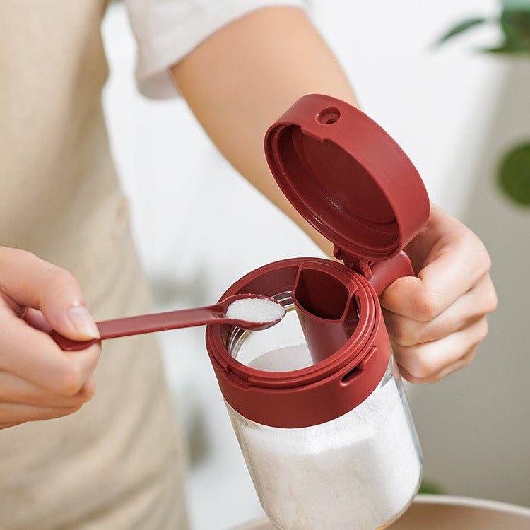 Multi-Functional Dual Dispensing Jar With Spoon