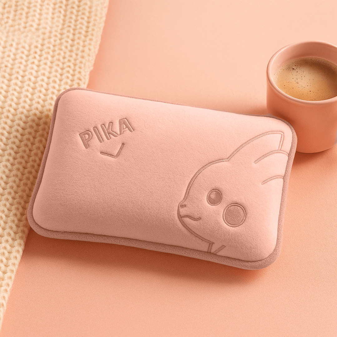 Pillow-Style Peach Pikachu Electric Hot Water Bag