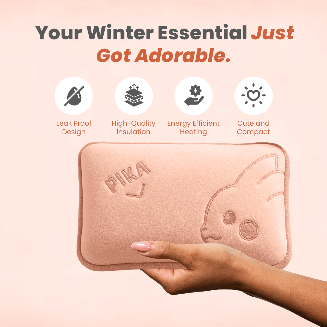Pillow-Style Peach Pikachu Electric Hot Water Bag