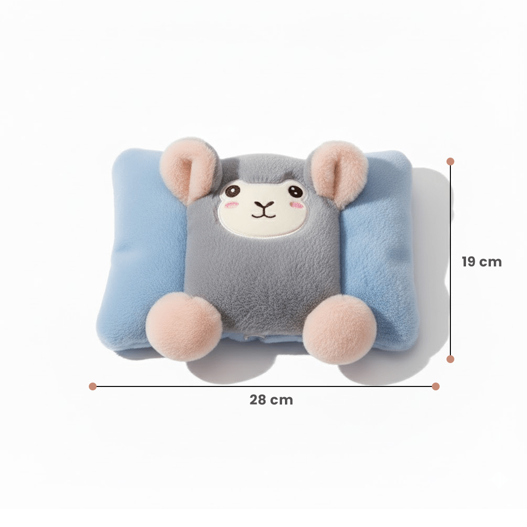 Portable Soft Flannel Electric Blue Hot Water Bag