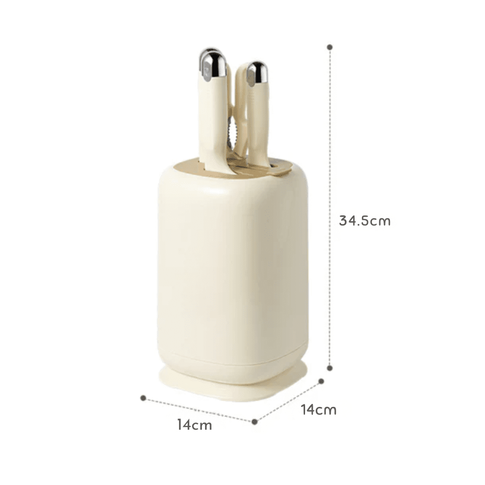 Ergonomic Stainless Steel Kitchen Knife Set with Holder