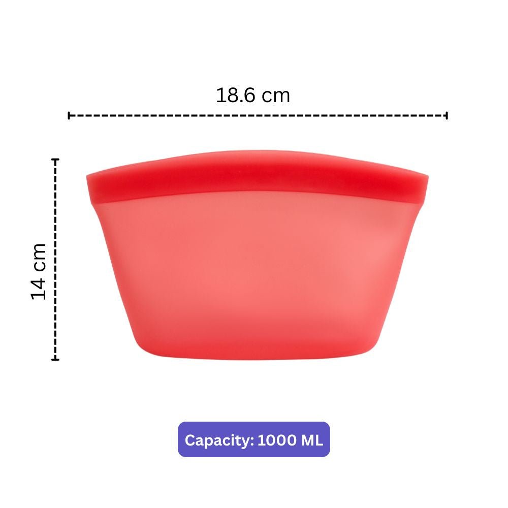 Reusable Silicone Food Storage Bags with Leakproof Airtight Seal