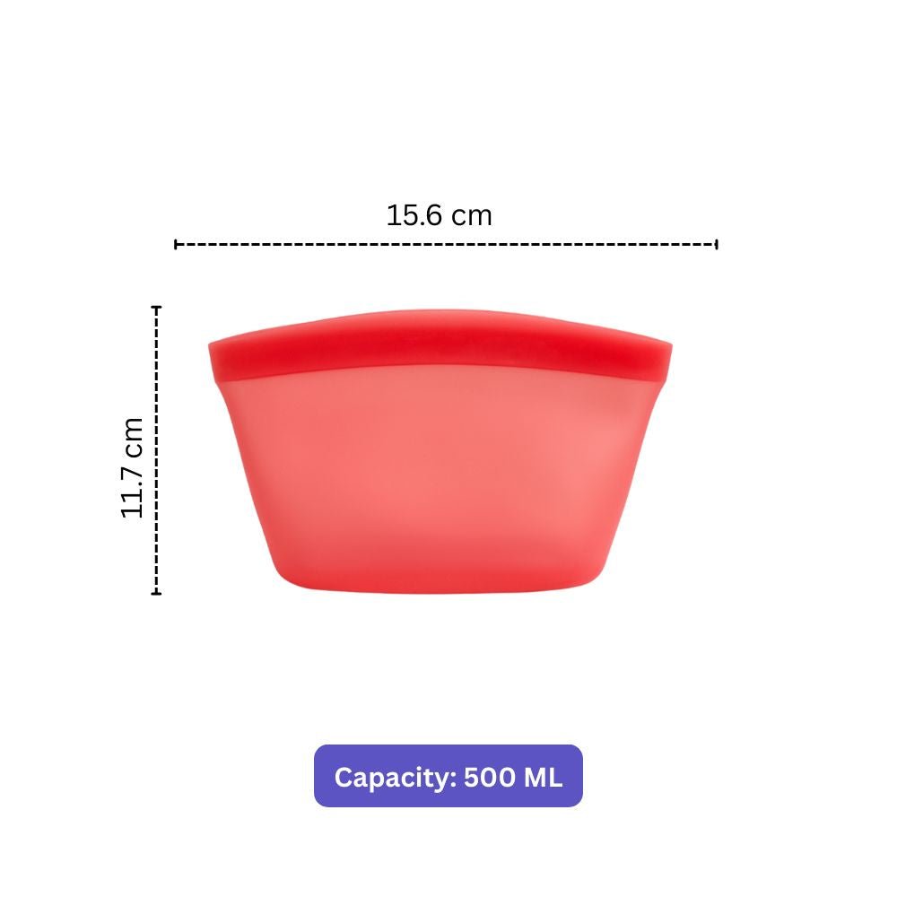 Reusable Silicone Food Storage Bags with Leakproof Airtight Seal