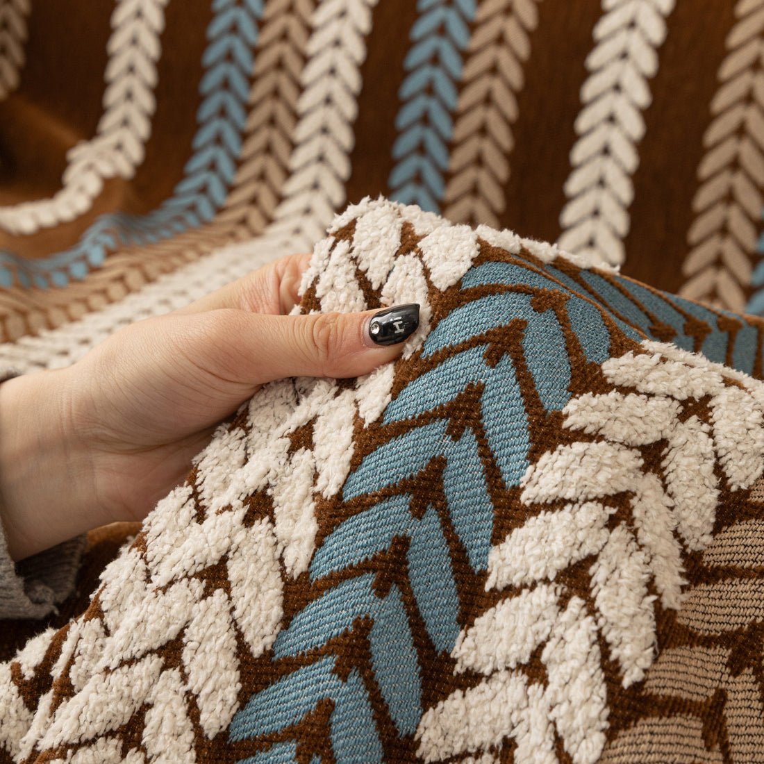 Retro Jacquard Woven Chenille Full Sofa Cover Blanket