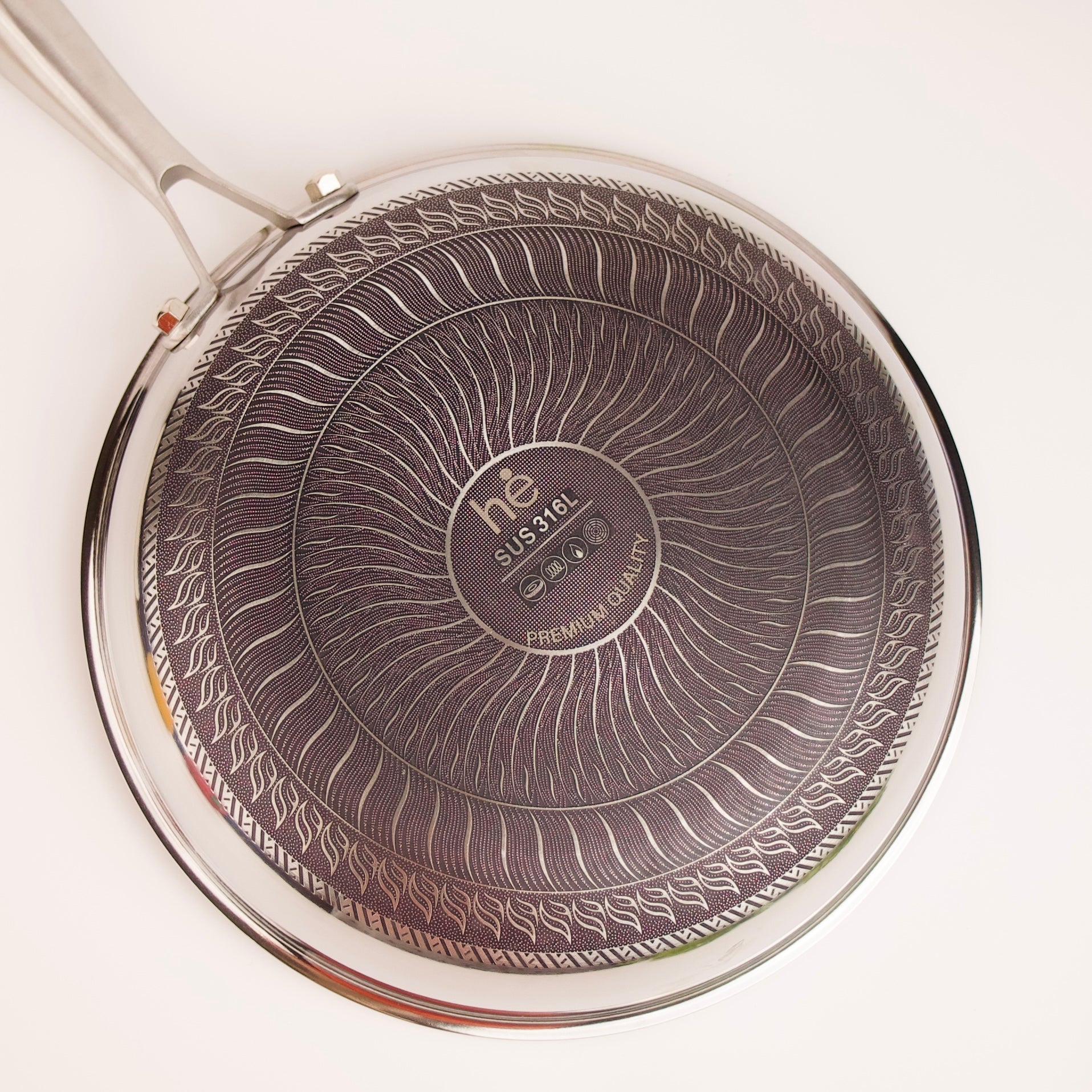 Multi-Purpose Stainless Steel Non-Stick Honeycomb Frying Pan(24cm)