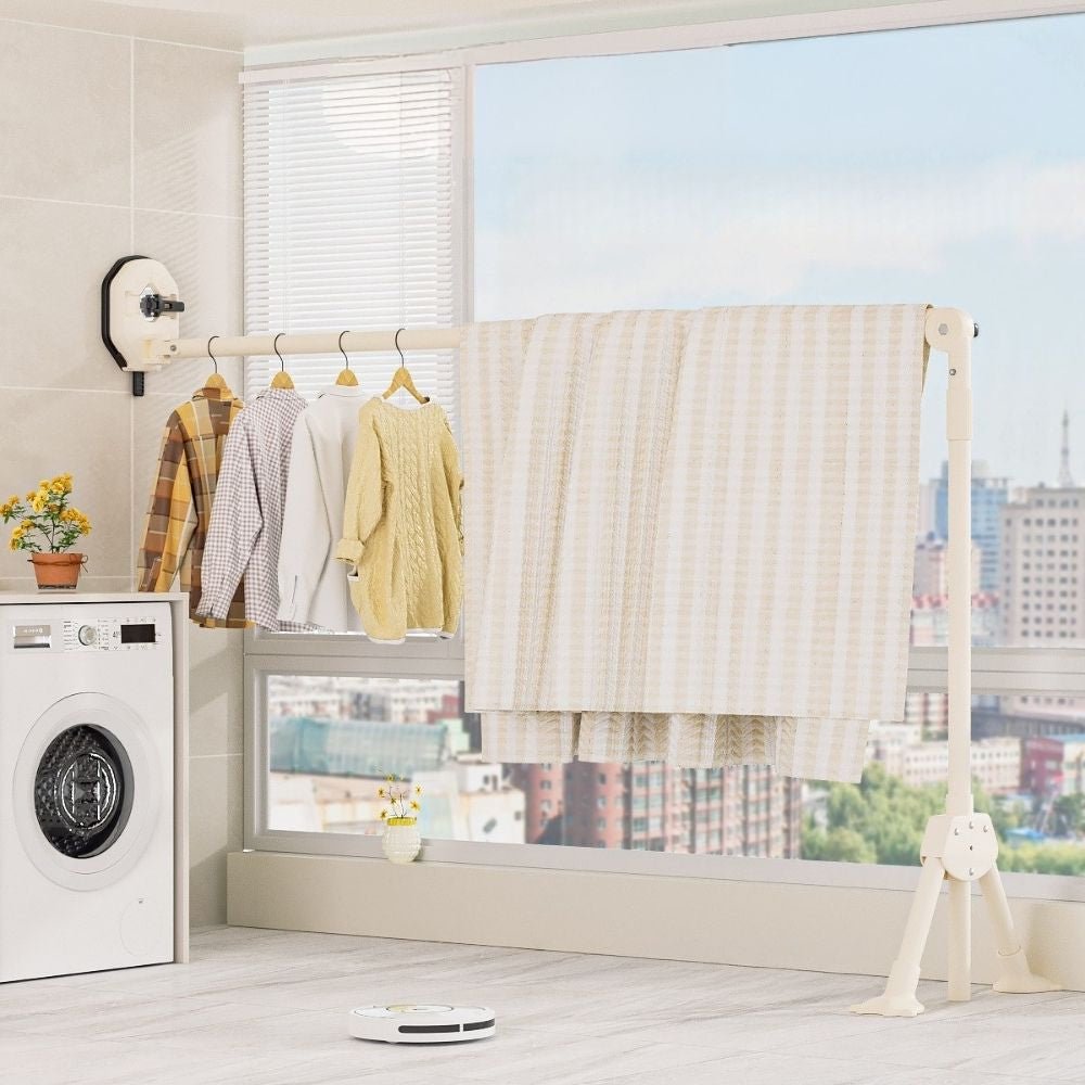 Foldable Suction Cup Laundry Drying Rod