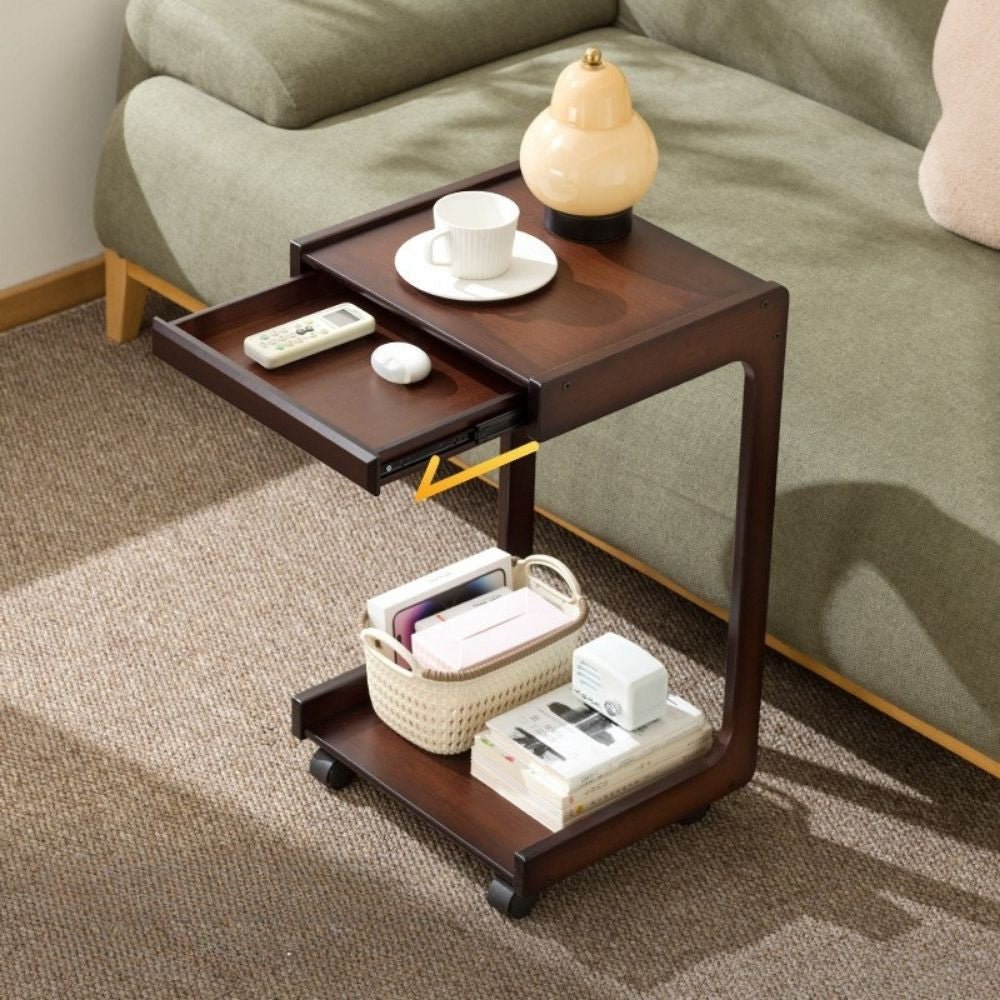 Modern Wooden Space-Saving Side Table