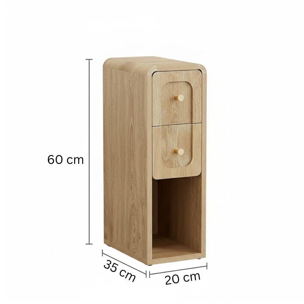 Space-Saving Solid Wood Bedside Cabinet