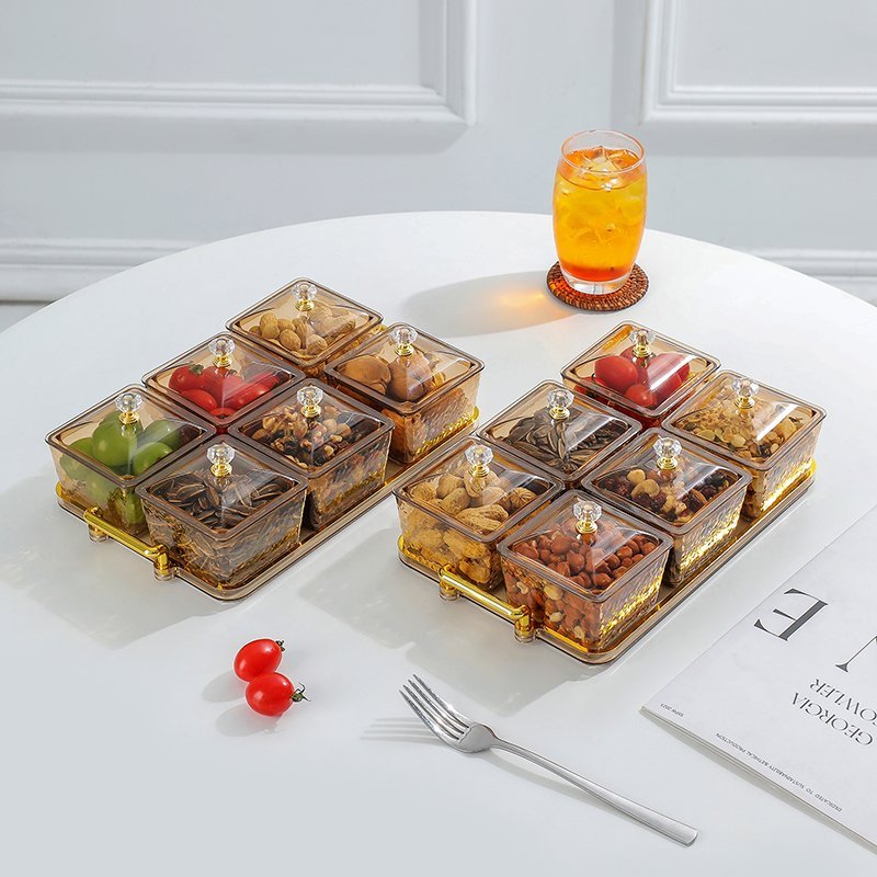 Luxury Serving Tray With Bowls & Lid