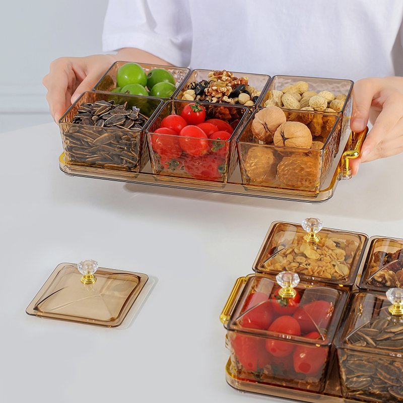 Luxury Serving Tray With Bowls & Lid