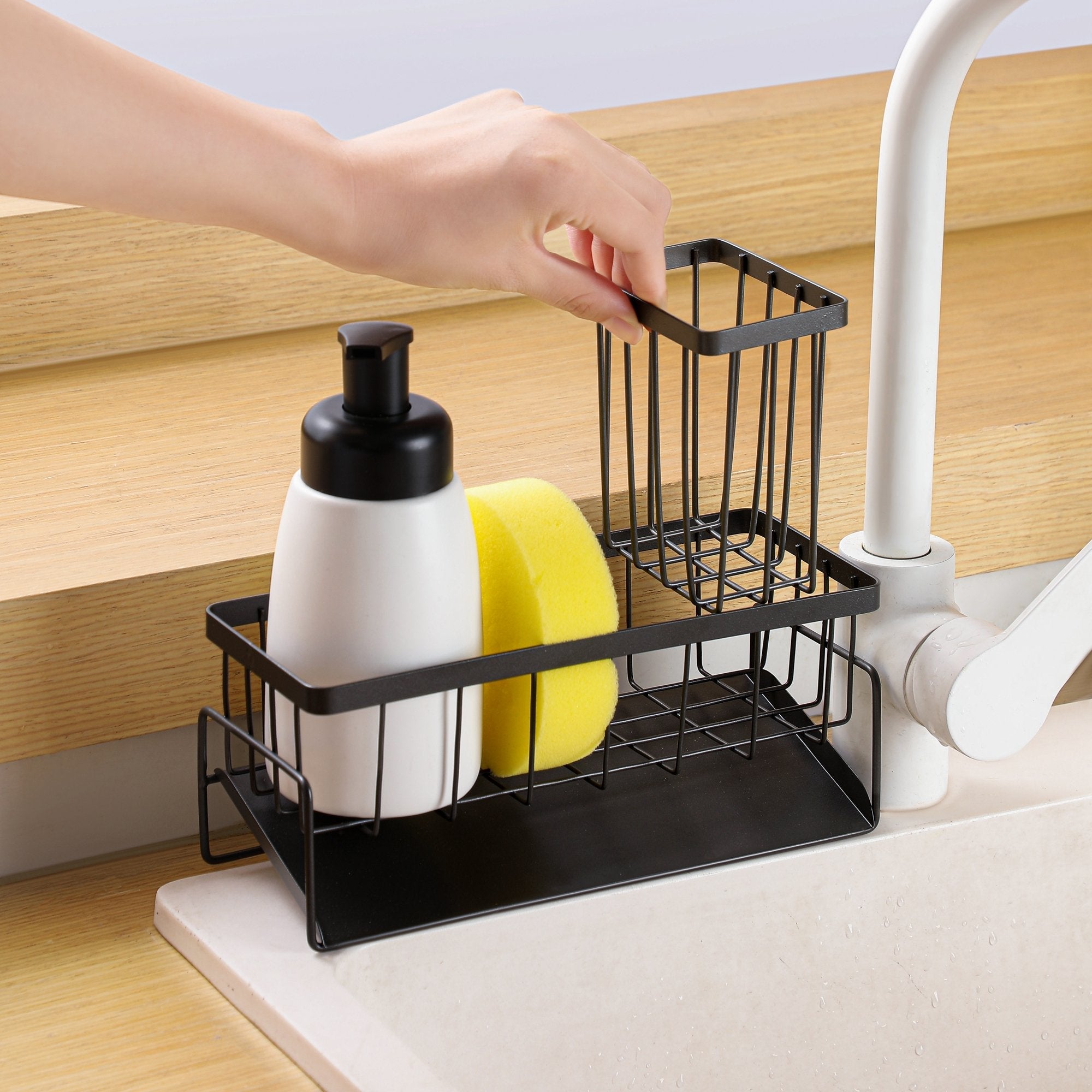 Multi-Functional Smart Sink Storage Rack